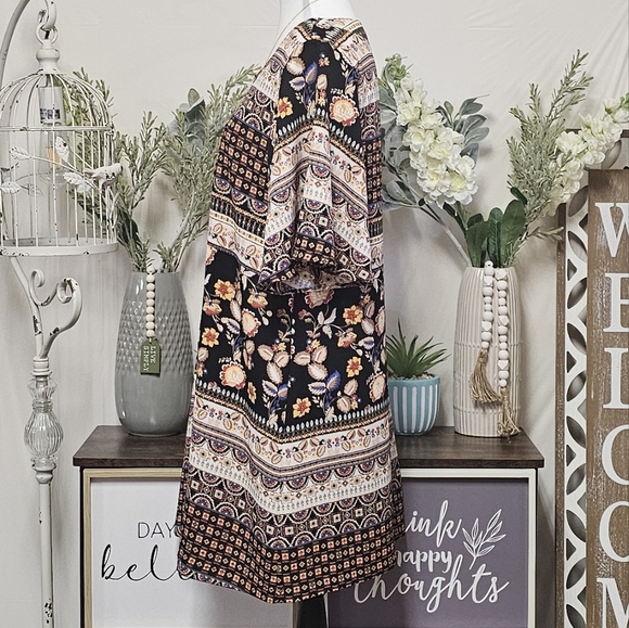SUGAR LIPS | BOHO FLORAL PRINTED OVERSIZED DRESS - Picture 11 of 16